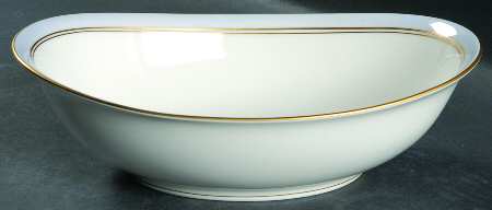 Ivory & Mist 9" Oval Vegetable Bowl