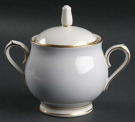 Ivory & Mist Sugar Bowl & Lid