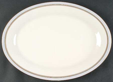 Ivory & Mist 14" Oval Serving Platter