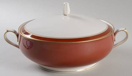 Ivory & Sienna Round Covered Vegetable