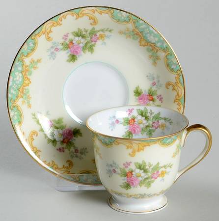 Jasmine Footed Demitasse Cup & Saucer Set