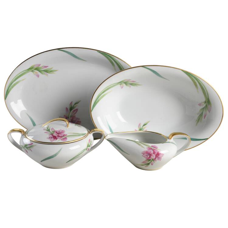 Karen (5141, Gold Trim) 5 Piece Hostess Set