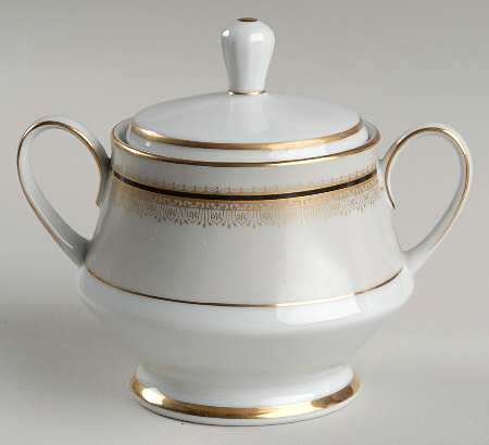 Karen (2671, Black & Gold) Sugar Bowl & Lid