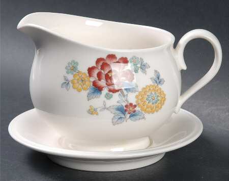 Kashmir Gravy Boat with Attached Underplate