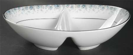 Kathleen 10" Oval Divided Vegetable Bowl