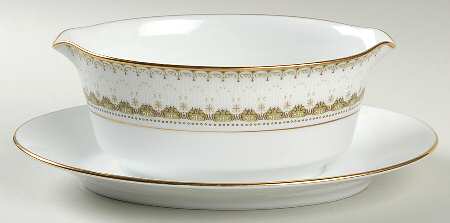 Katrina Gravy Boat with Attached Underplate