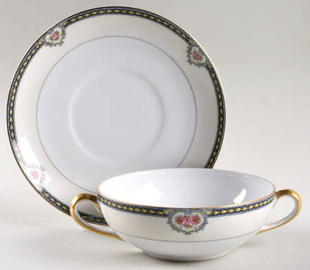 Kenosha Flat Cream Soup Bowl & Saucer Set