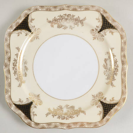 Kenwood (Black, Scalloped) Square Salad Plate