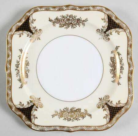 Kenwood (Black, Scalloped) Square Salad Plate