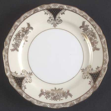 Kenwood (Black, Scalloped) Bread & Butter Plate