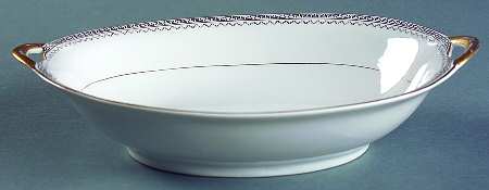 Keyboard 9" Oval Vegetable Bowl