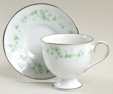 Killarney Footed Demitasse Cup & Saucer Set