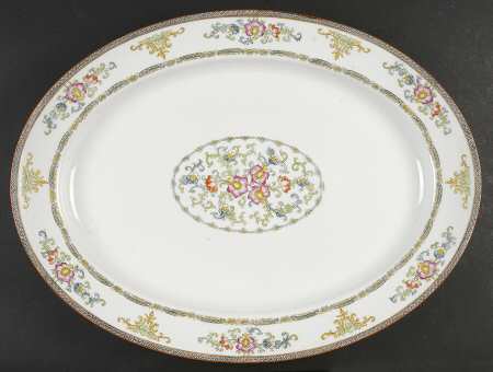 The Kiva (Pale Blue) 19" Oval Serving Platter