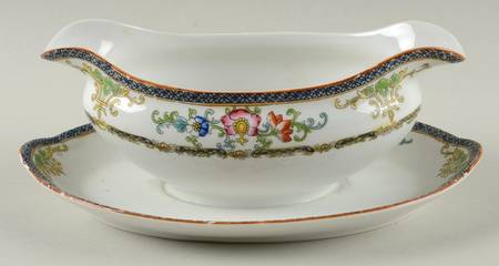 The Kiva (Pale Blue) Gravy Boat with Attached Underplate