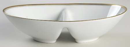 Kristin 10" Oval Divided Vegetable Bowl