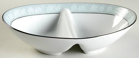 Lamita 10" Oval Divided Vegetable Bowl