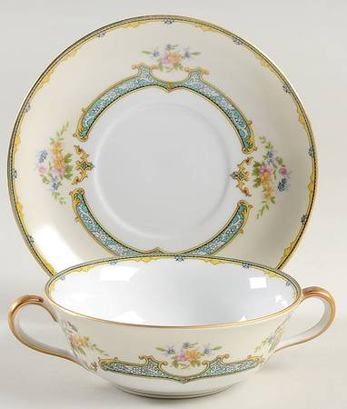 Lamara Flat Cream Soup Bowl & Saucer Set