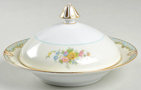 Lanare (Green Inner Ring) Round Covered Butter