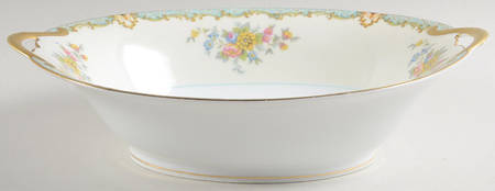 Lanare (Green Inner Ring) 10" Oval Vegetable Bowl