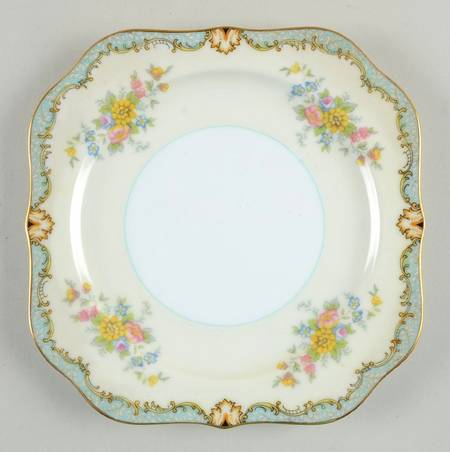 Lanare (Green Inner Ring) Square Salad Plate