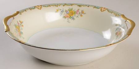 Lanare (Green Inner Ring) 10" Round Vegetable Bowl