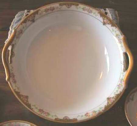 Lancashire (Gold, 1920's) Handled Cake Plate
