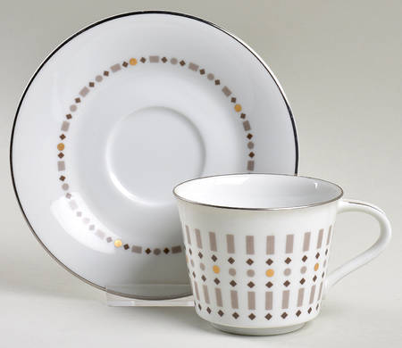 Lancelot Footed Cup & Saucer Set