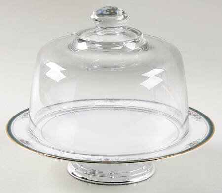 Landon 6 1/2"-7 1/2" Footed Cheese Plate w/ Glass Dome HC