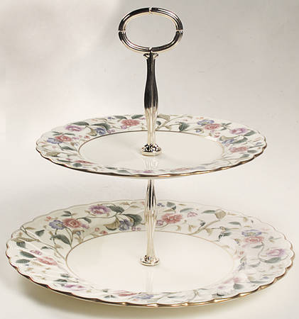 La Prada 6 5/8"-10"  2 Tiered Serving Tray (Dp, Sp) HC