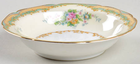 Larue (Gold Trim) Rim Fruit/Dessert (Sauce) Bowl