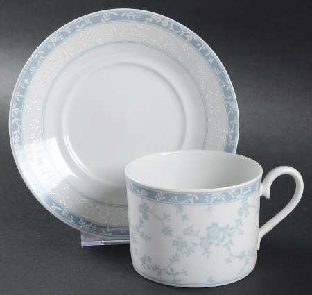 Lace Shadow Flat Cup & Saucer Set