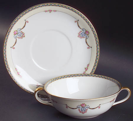Laureate Flat Cream Soup Bowl & Saucer Set