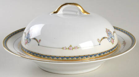 Laureate Round Covered Butter with Strainer by Noritake