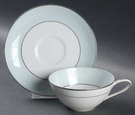 Laureate Flat Cup & Saucer Set by Noritake