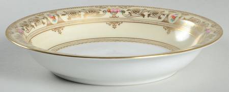 Laurel (Cream Border, Flowers) Rim Soup Bowl