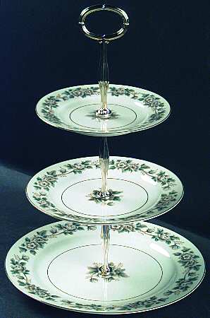 Laurette 13 7/8"-14 1/4" 3-Tiered Serving Tray(DP,SP,BB) HC