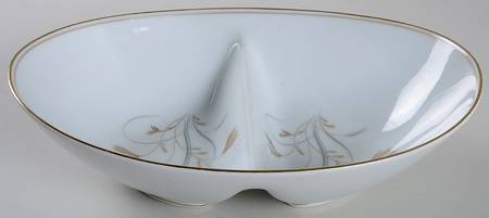 Laverne 10" Oval Divided Vegetable Bowl
