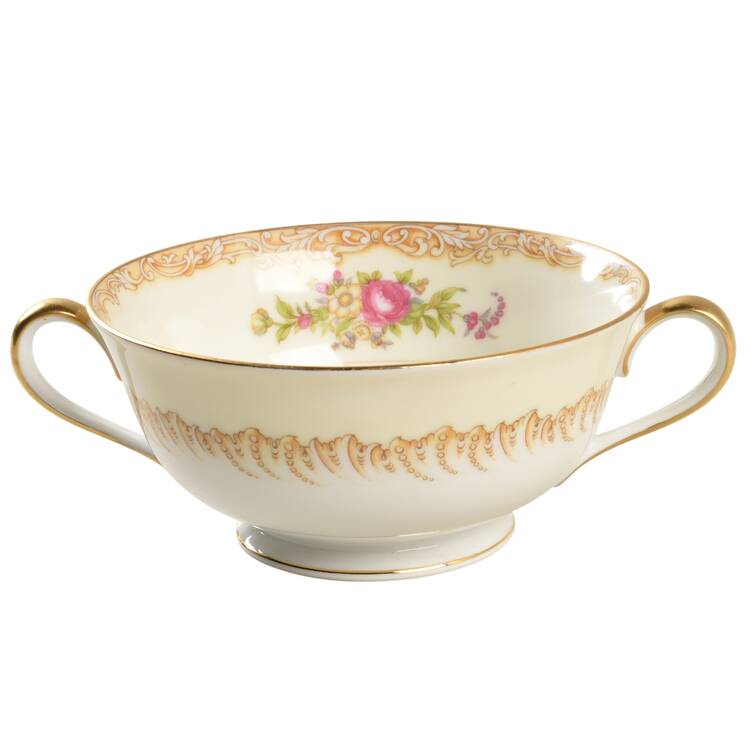 Lavegas Footed Cream Soup Bowl
