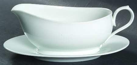 Lace White Gravy Boat & Underplate