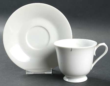 Lace White Footed Cup & Saucer Set