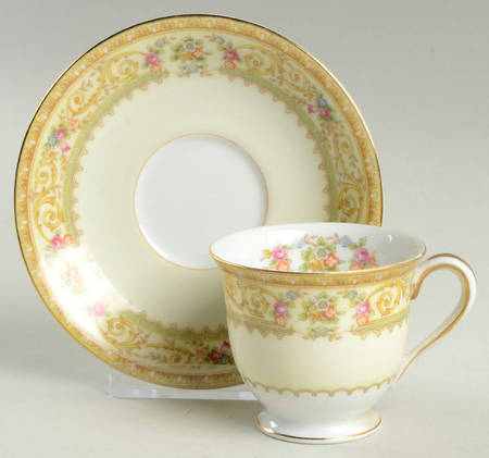 Lebrun Footed Demitasse Cup & Saucer Set