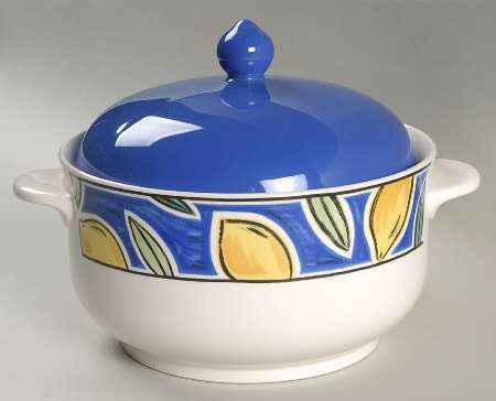 Lemonique 2 Qt Round Covered Casserole