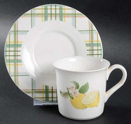 Lemonade Sky Flat Cup & Saucer Set