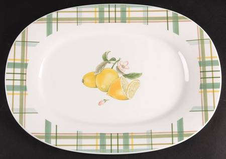 Lemonade Sky 14" Oval Serving Platter