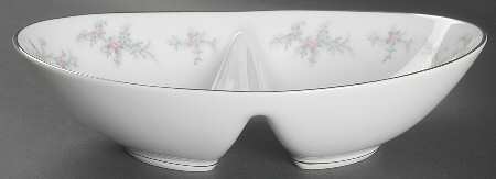 Lila 10" Oval Divided Vegetable Bowl