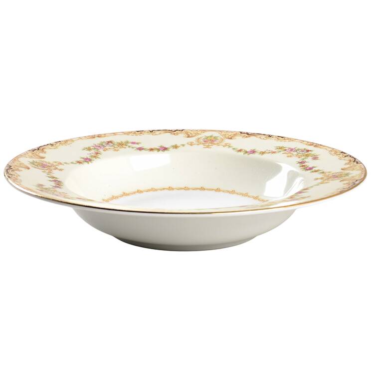 Lilac Rim Soup Bowl