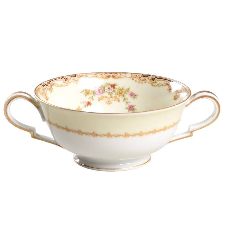 Lilac Footed Cream Soup Bowl