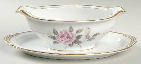 Lindrose Gravy Boat with Attached Underplate