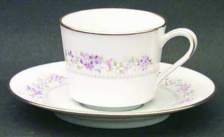 Lilac Time Flat Demitasse Cup & Saucer Set