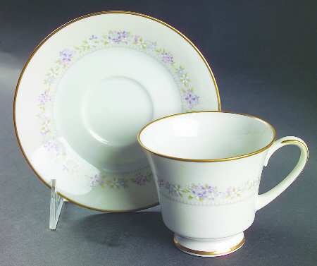 Lilac Time Footed Cup & Saucer Set